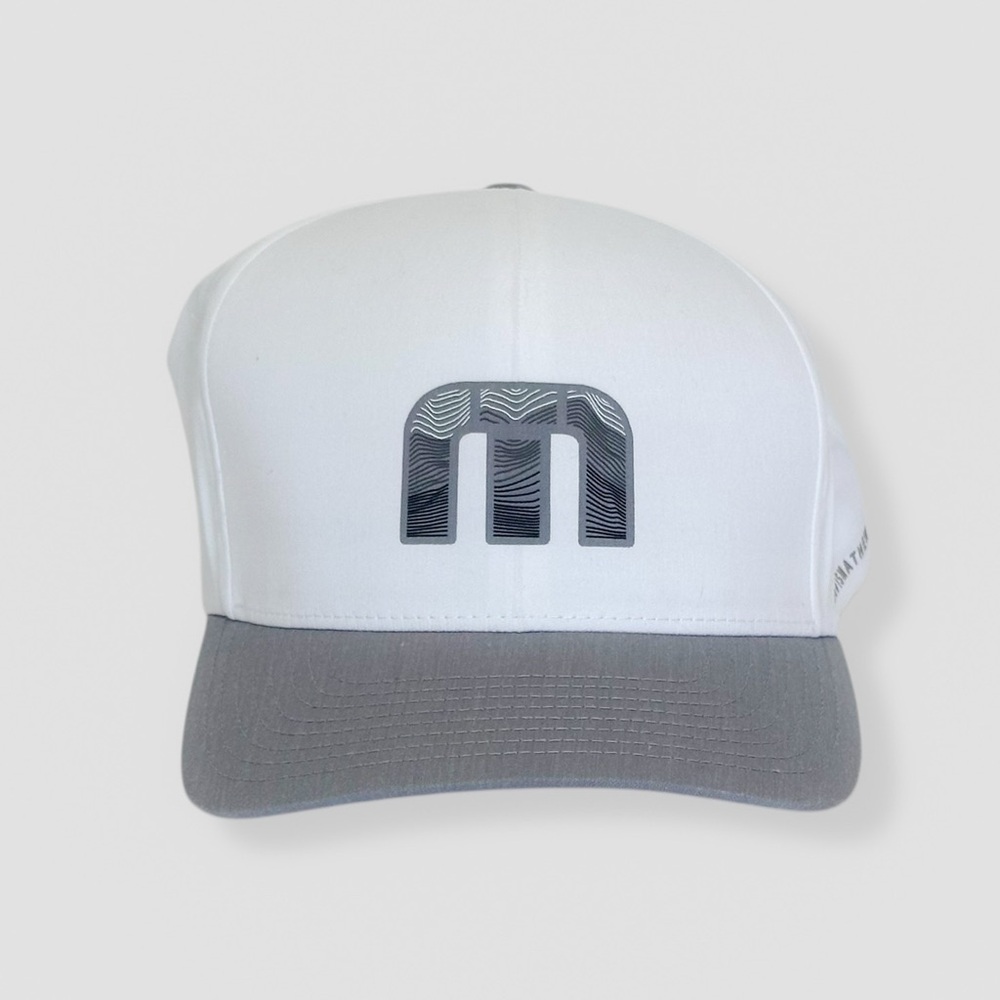 Travis Mathew Non Negotiable Baseball Cap White/Gray Outdoor Casual Golf Active